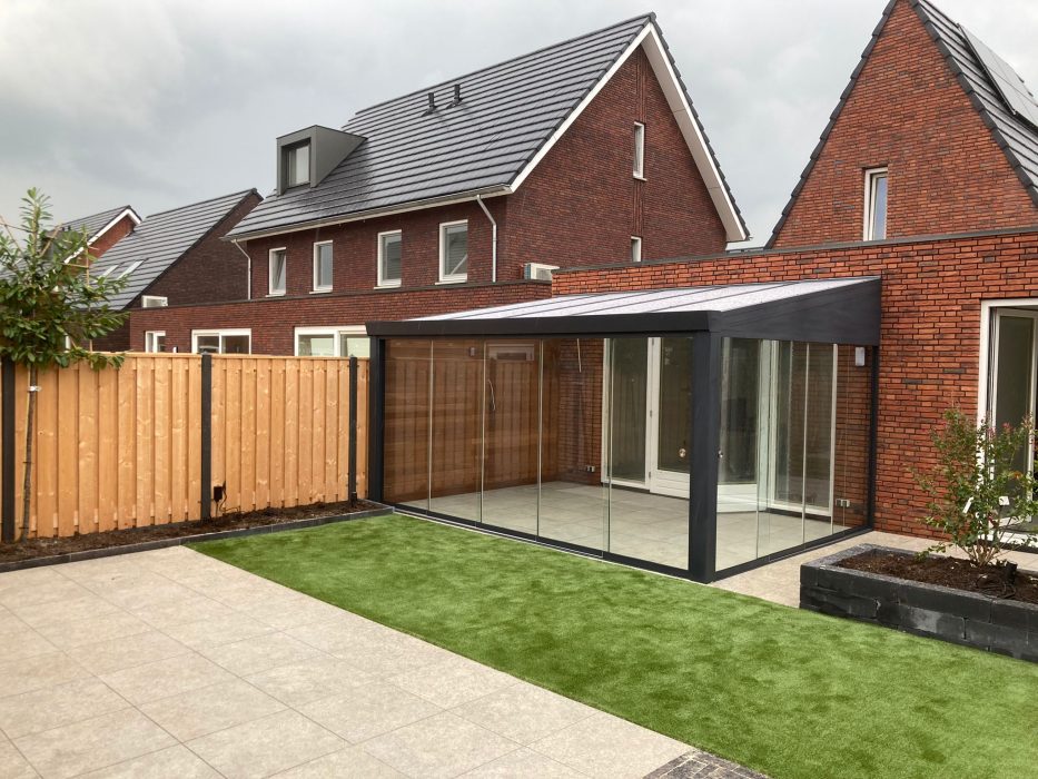 Overkapping met polycarbonaat